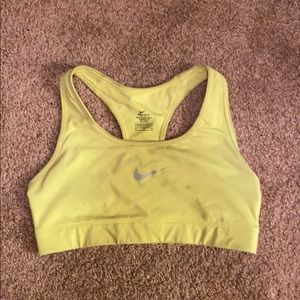 Neon Yellow Nike sports bra
